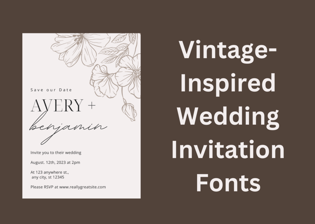 Vintage-Inspired Wedding Invitation Fonts